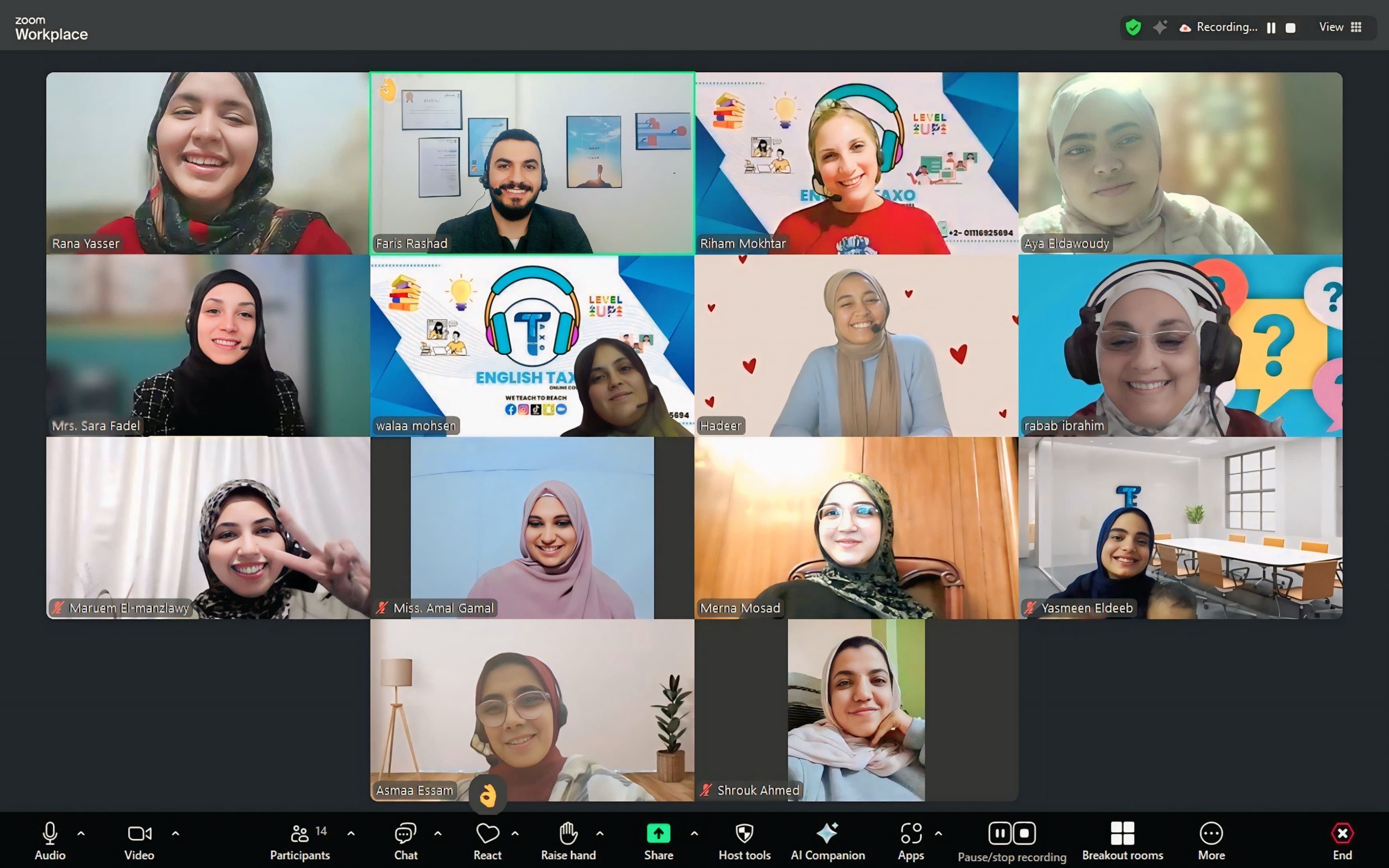 ESL teacher training group screenshot