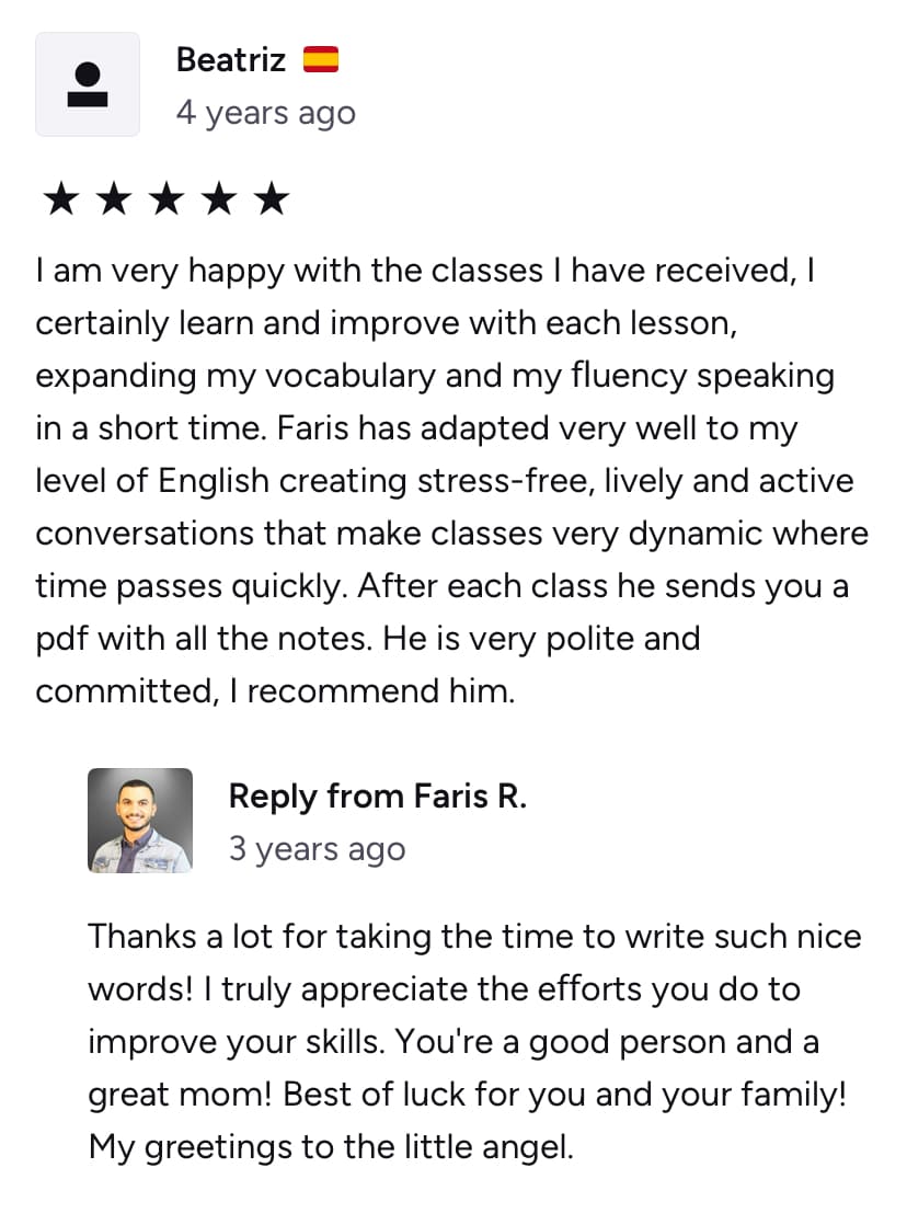 Review from Beatriz