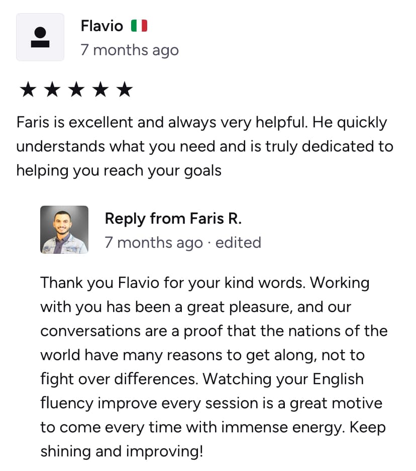 Review from Flavio